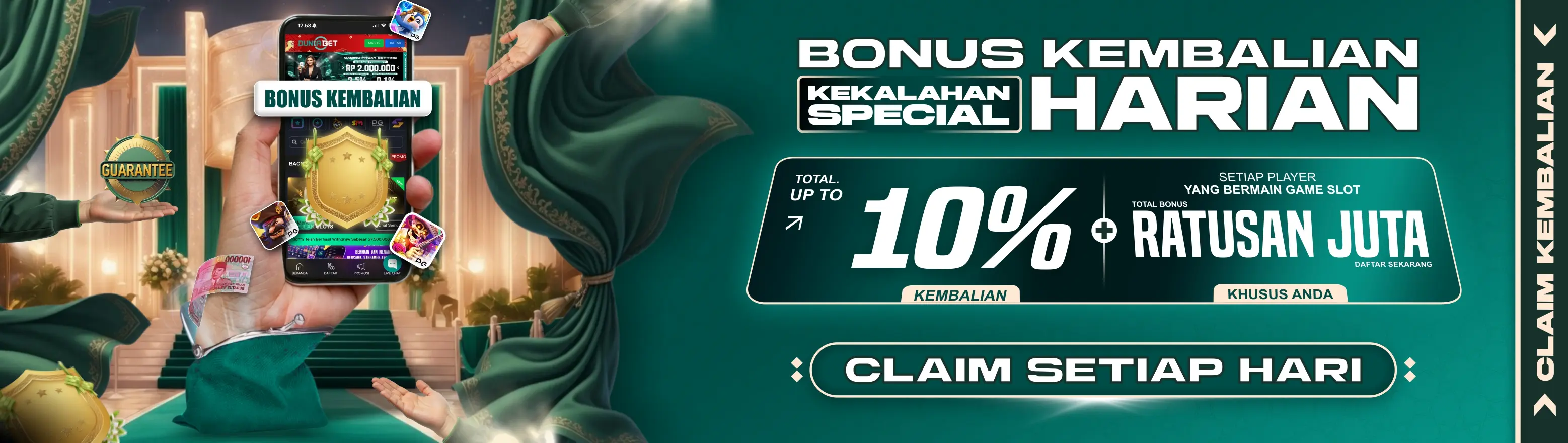 BONUS KEMBALIAN HARIAN 10%