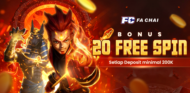 BONUS FREE SPIN 20X SETIAP DEPOSIT MIN 200K