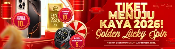 TIKETSLOT : TIKET MENUJU KAYA! GOLDEN LUCKY SPIN IMLEK 2026!